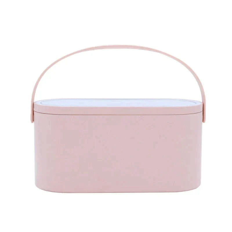 Cosmetic Organizer Box With LED Lighted Mirror Bella Rose Beauty
