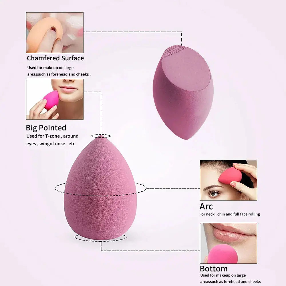 3/4pcs Makeup Sponge Blender Bella Rose Beauty